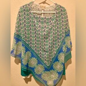 live and let live Blue & Teal Printed Tank Top